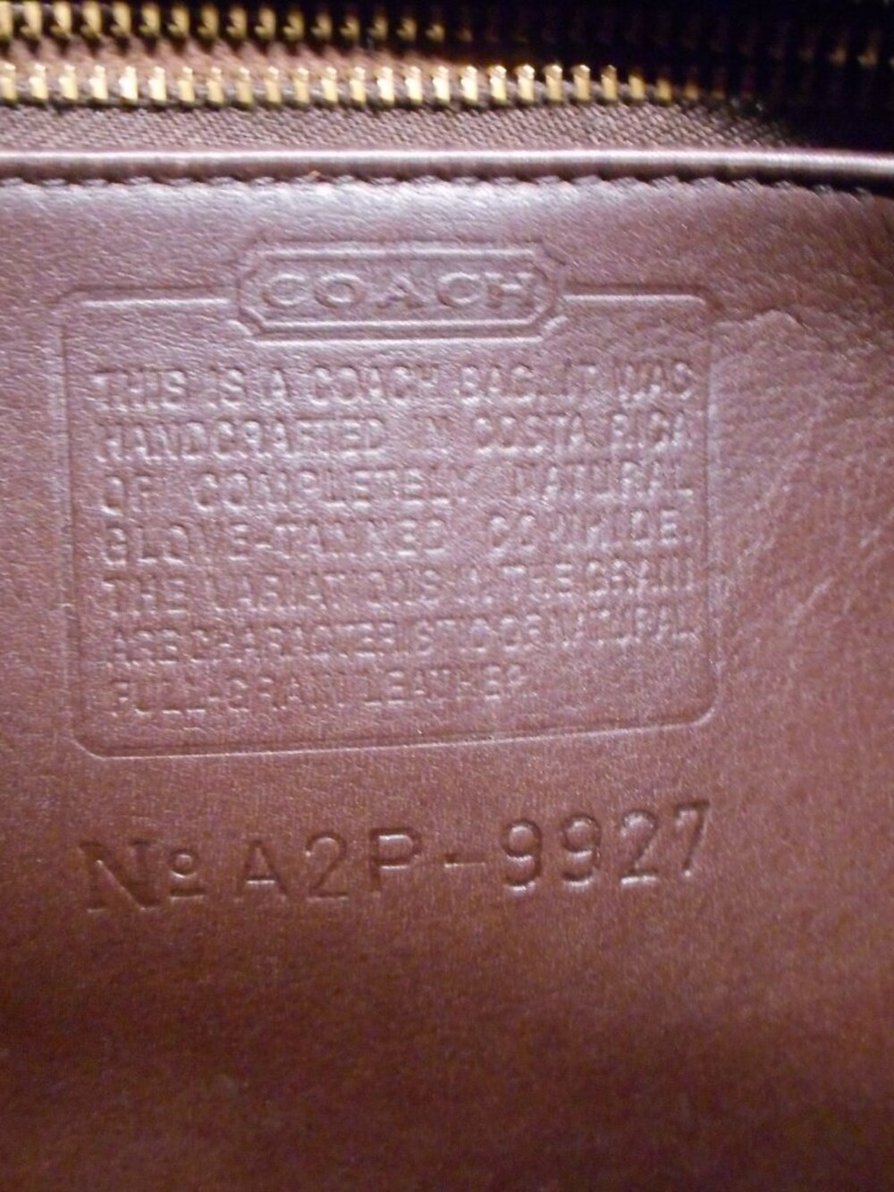 Vintage Coach Willis Bag 9927, in Mahogany EUC - Picture 7 of 13